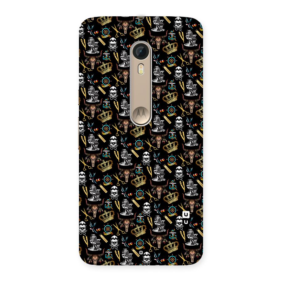 Cool Barber Pattern Back Case for Motorola Moto X Style