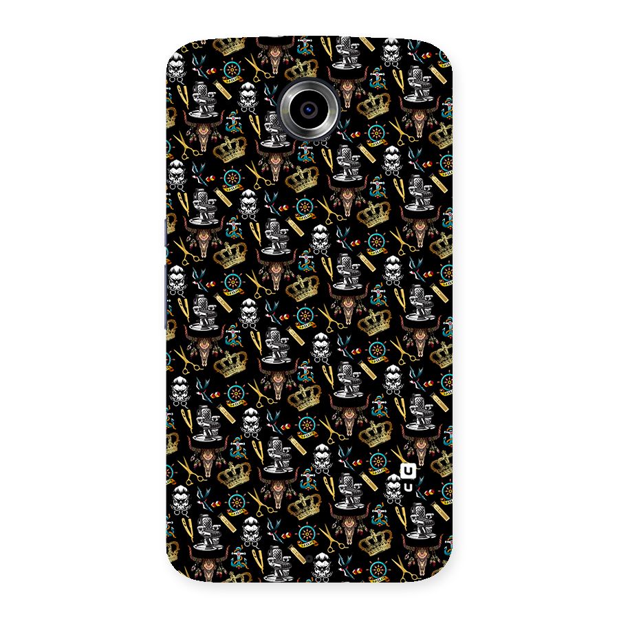 Cool Barber Pattern Back Case for Nexsus 6