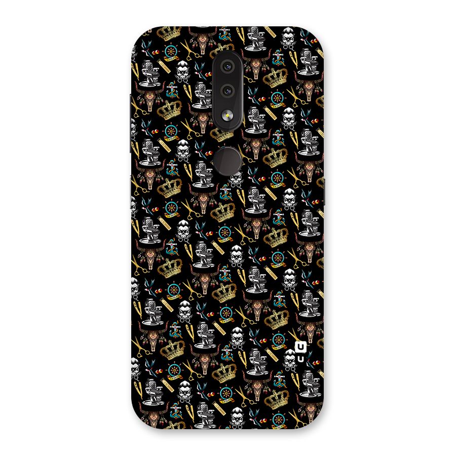 Cool Barber Pattern Back Case for Nokia 4.2
