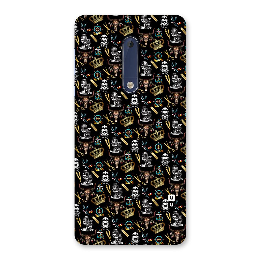 Cool Barber Pattern Back Case for Nokia 5