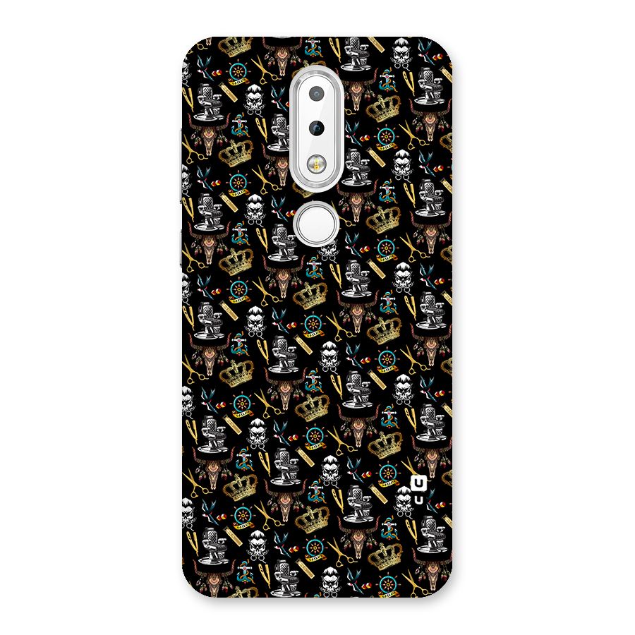 Cool Barber Pattern Back Case for Nokia 6.1 Plus