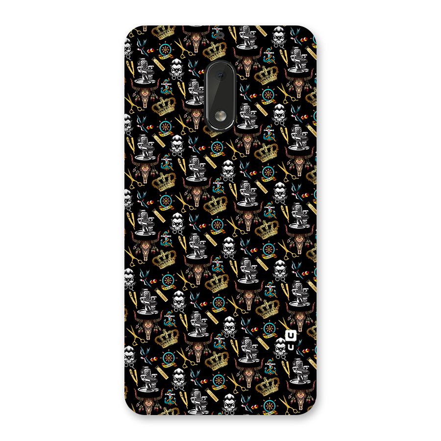 Cool Barber Pattern Back Case for Nokia 6