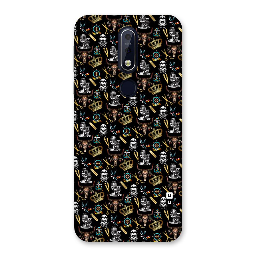 Cool Barber Pattern Back Case for Nokia 7.1