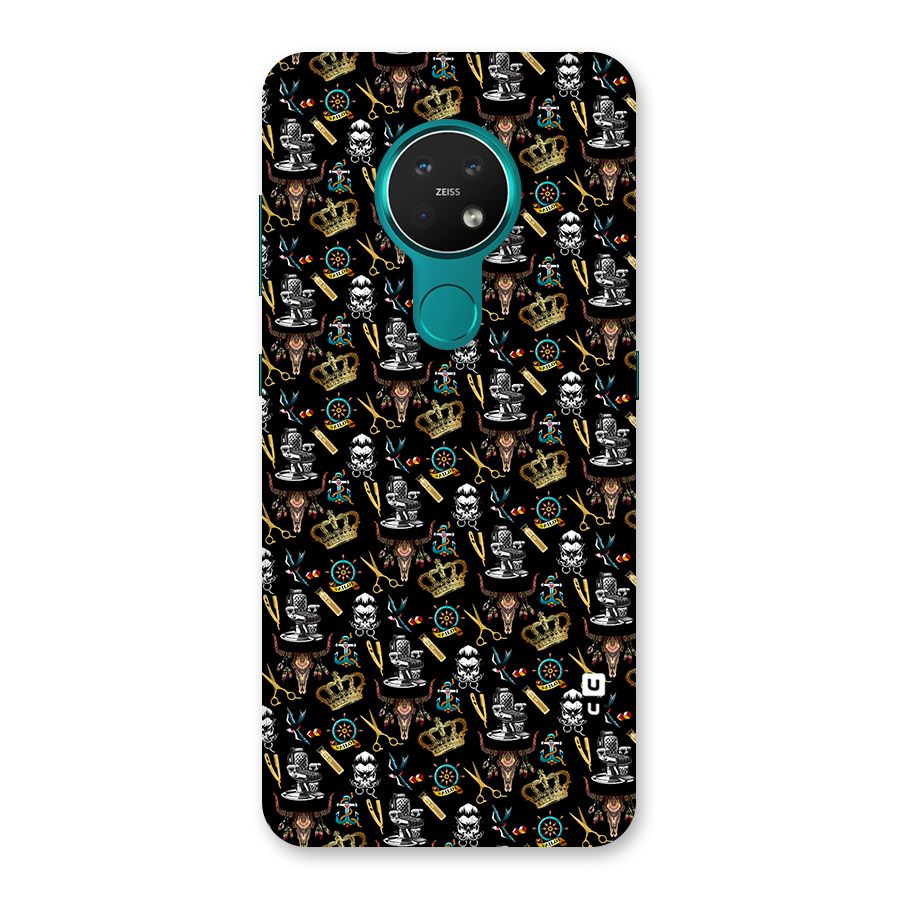 Cool Barber Pattern Back Case for Nokia 7.2