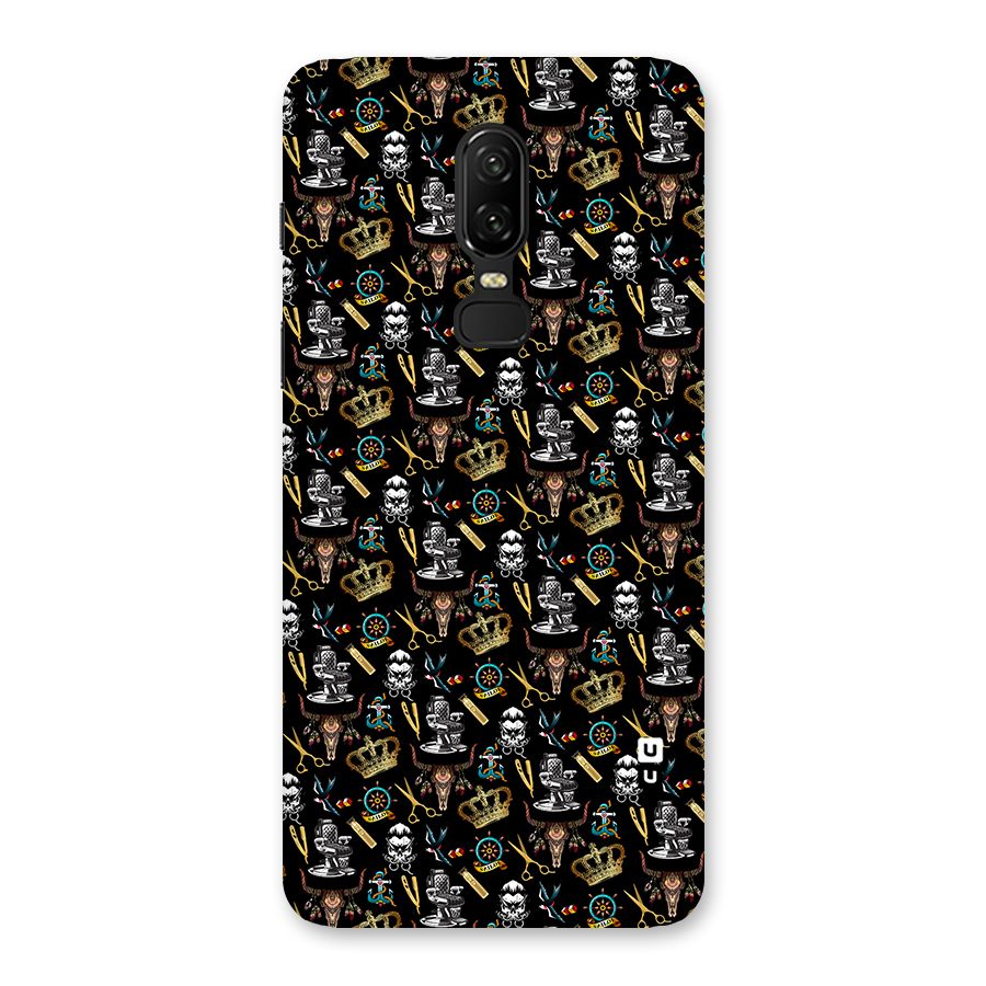 Cool Barber Pattern Back Case for OnePlus 6