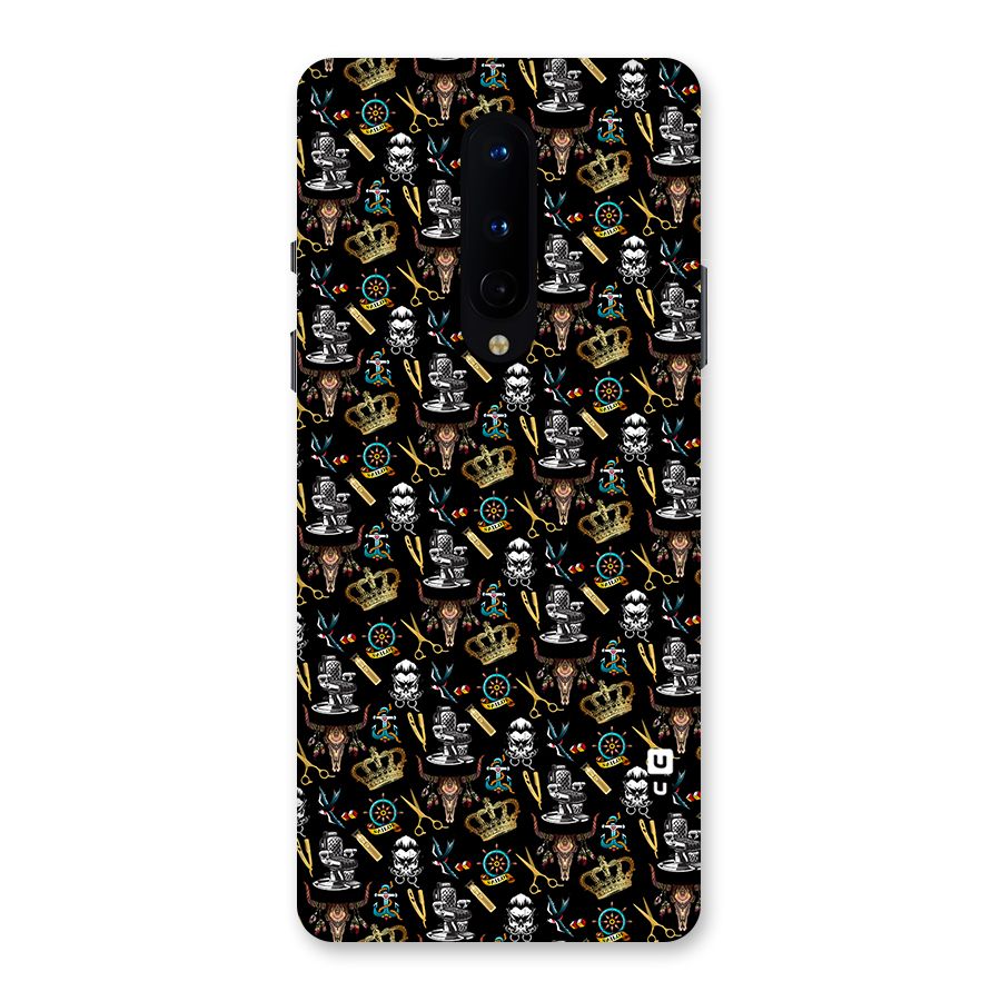 Cool Barber Pattern Back Case for OnePlus 8