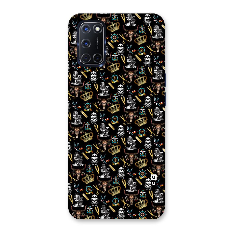 Cool Barber Pattern Back Case for Oppo A52