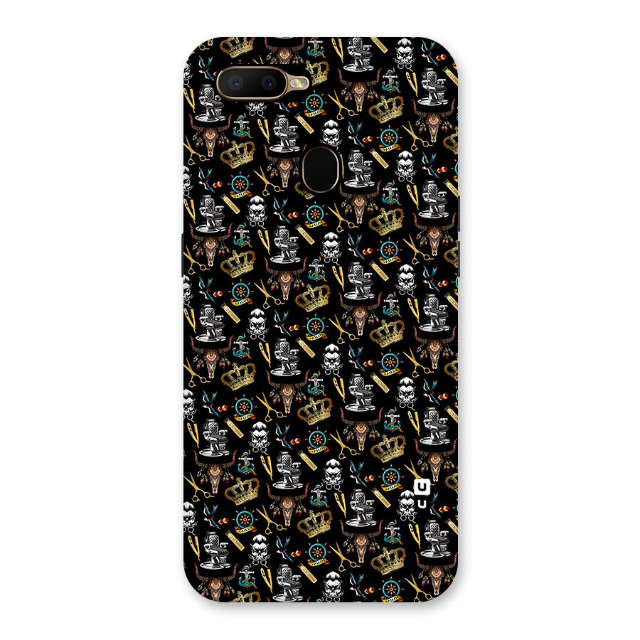 Cool Barber Pattern Back Case for Oppo A5s