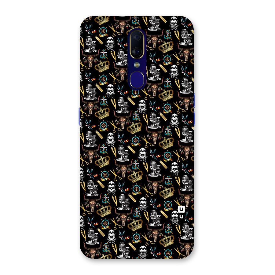Cool Barber Pattern Back Case for Oppo A9