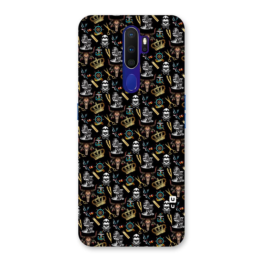Cool Barber Pattern Back Case for Oppo A9 (2020)