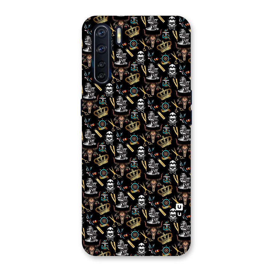 Cool Barber Pattern Back Case for Oppo F15