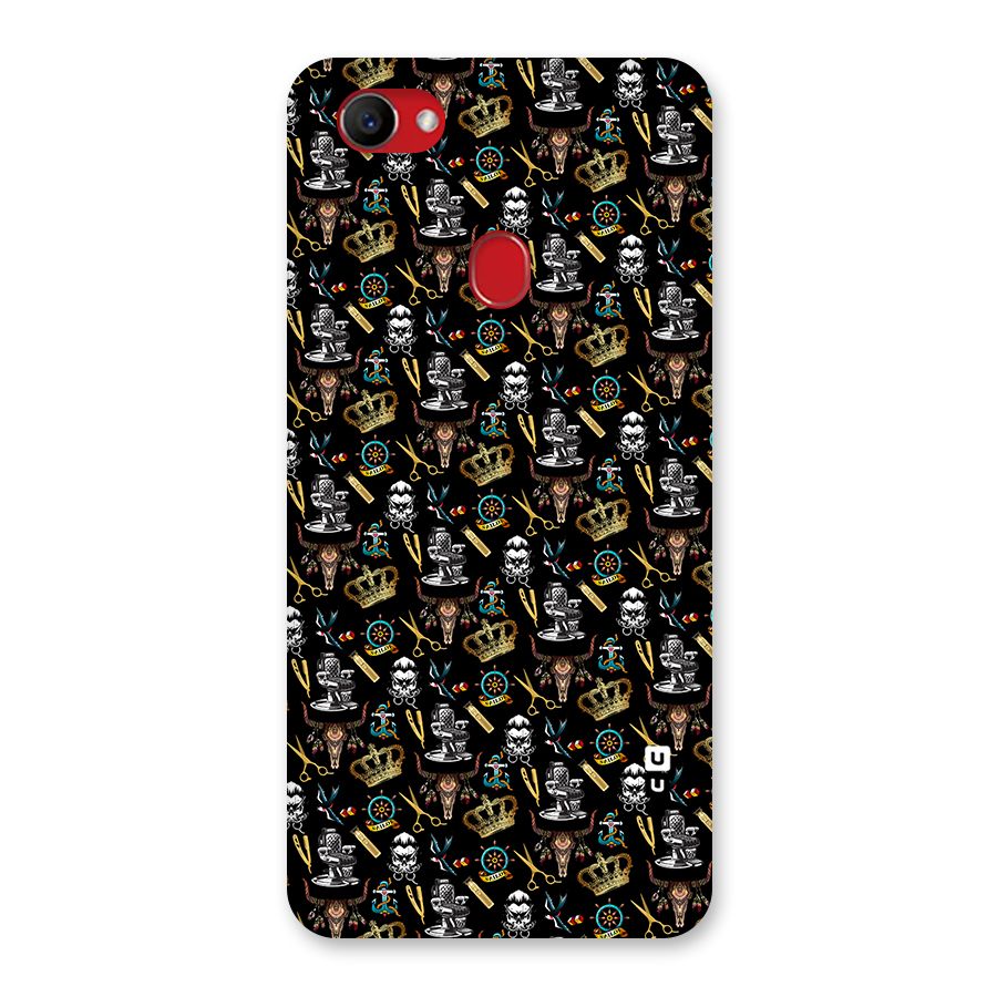 Cool Barber Pattern Back Case for Oppo F7