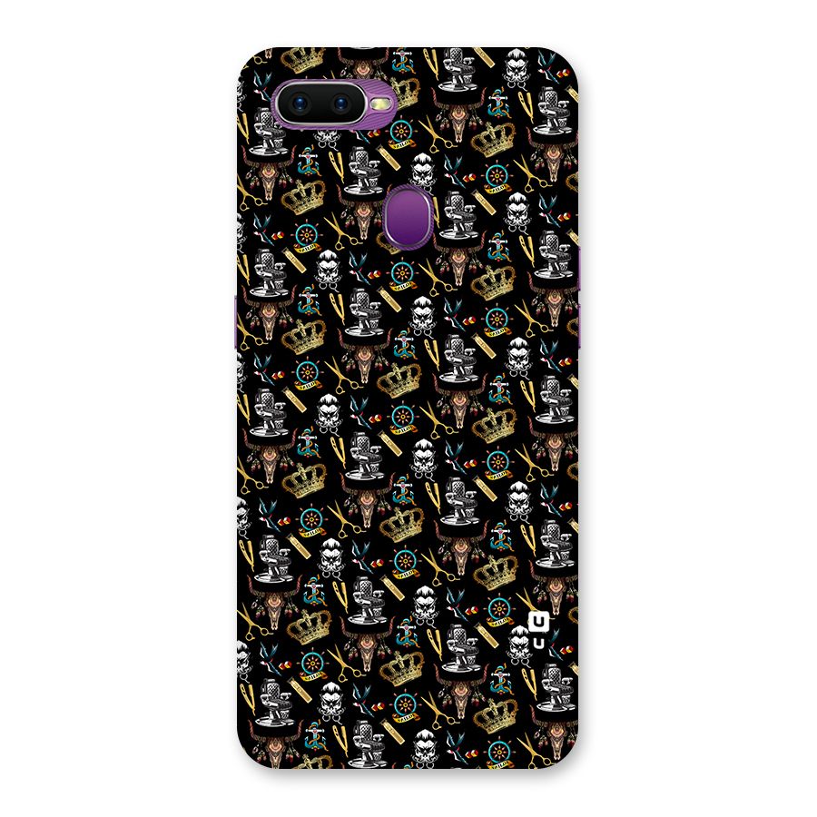 Cool Barber Pattern Back Case for Oppo F9