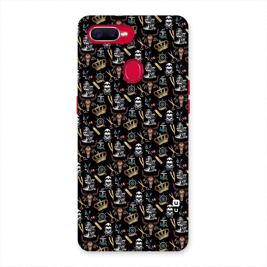 Cool Barber Pattern Back Case for Oppo F9 Pro