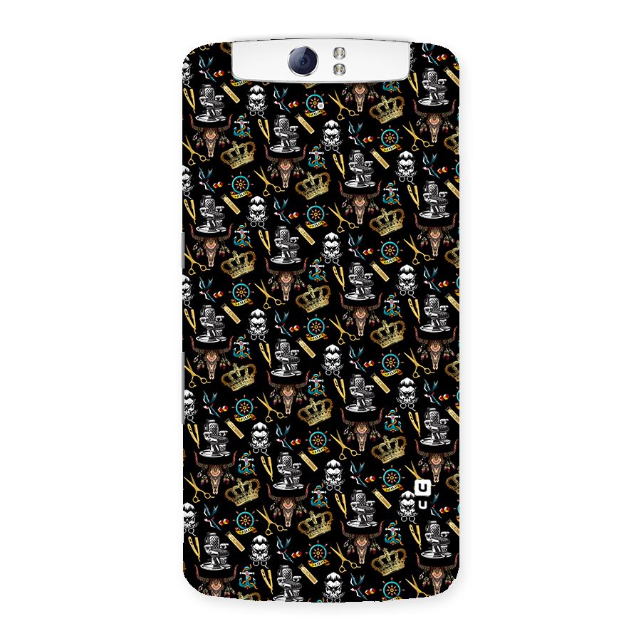Cool Barber Pattern Back Case for Oppo N1