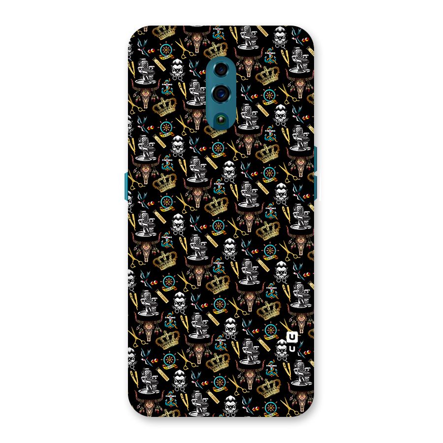 Cool Barber Pattern Back Case for Oppo Reno