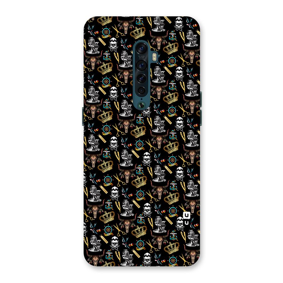 Cool Barber Pattern Back Case for Oppo Reno2