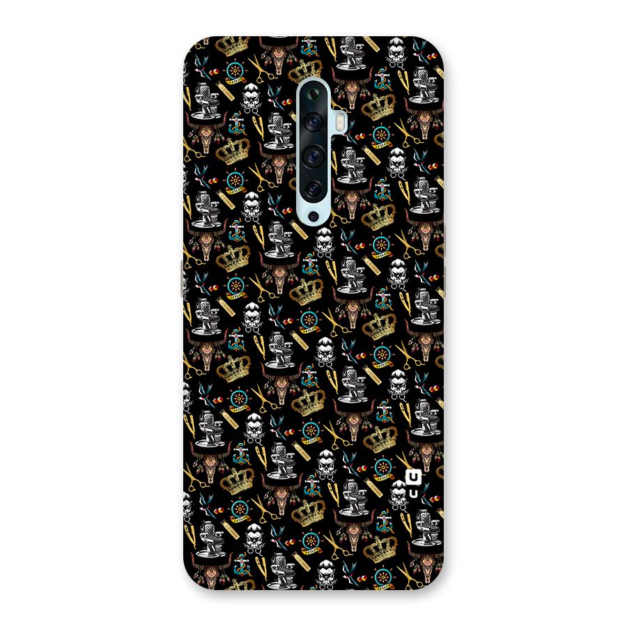 Cool Barber Pattern Back Case for Oppo Reno2 Z