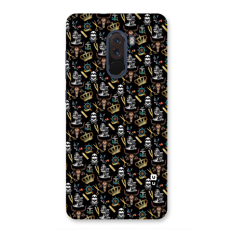 Cool Barber Pattern Back Case for Poco F1