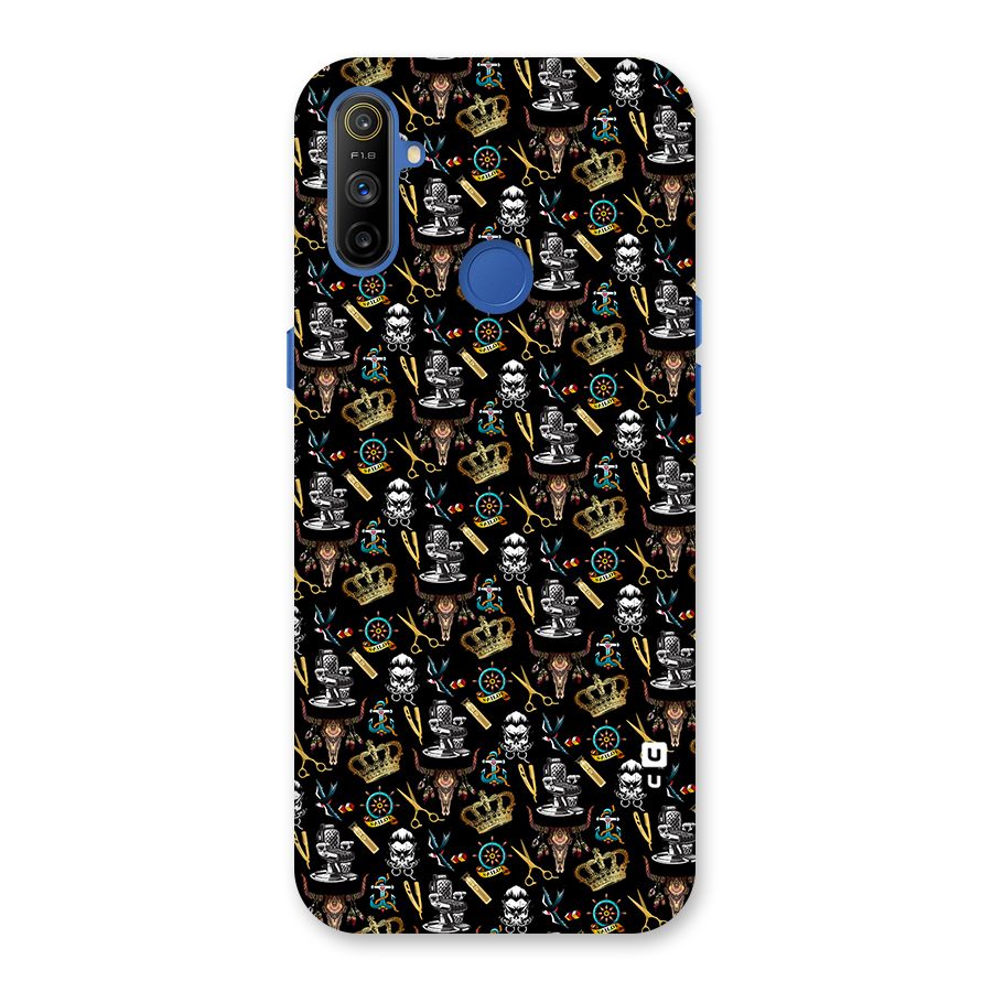 Cool Barber Pattern Back Case for Realme Narzo 10A