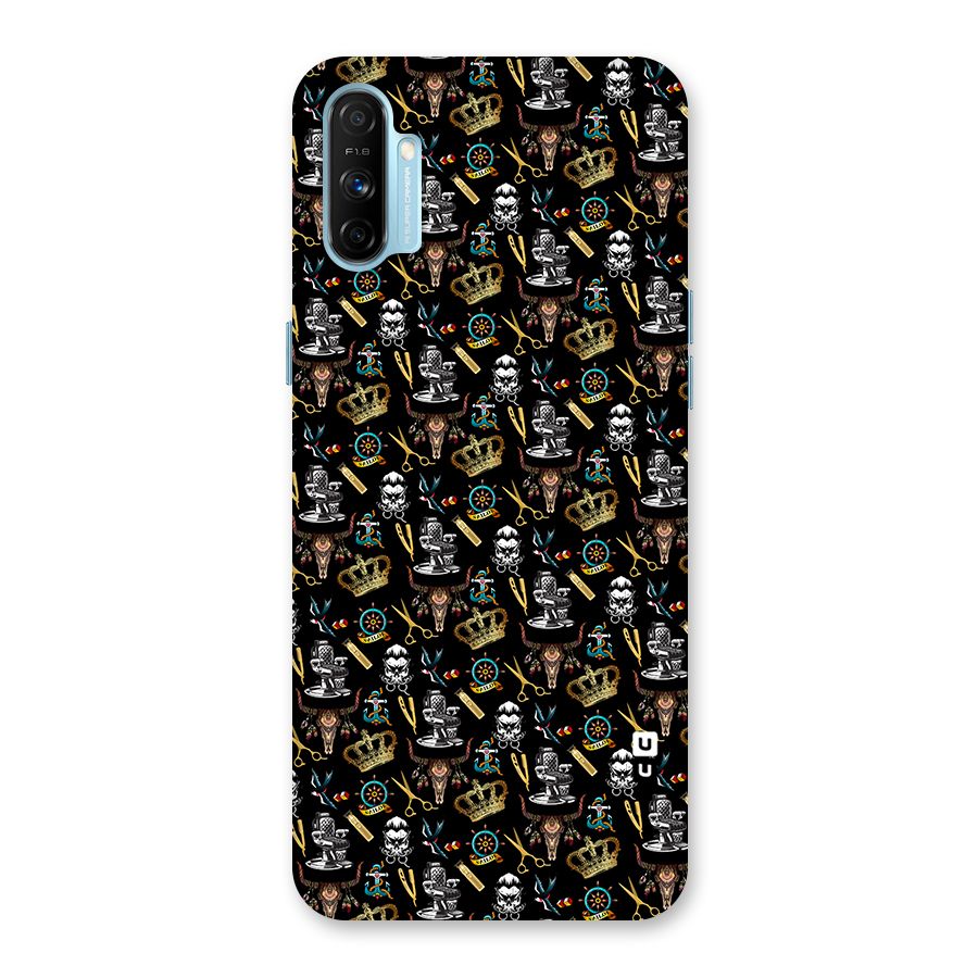 Cool Barber Pattern Back Case for Realme Narzo 20A