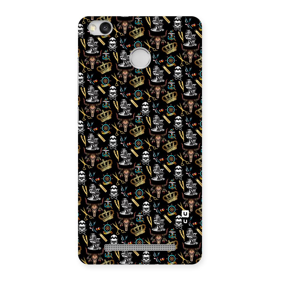 Cool Barber Pattern Back Case for Redmi 3S Prime