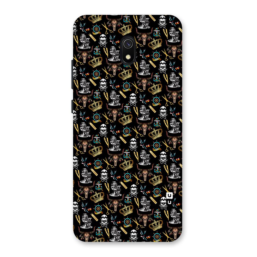 Cool Barber Pattern Back Case for Redmi 8A