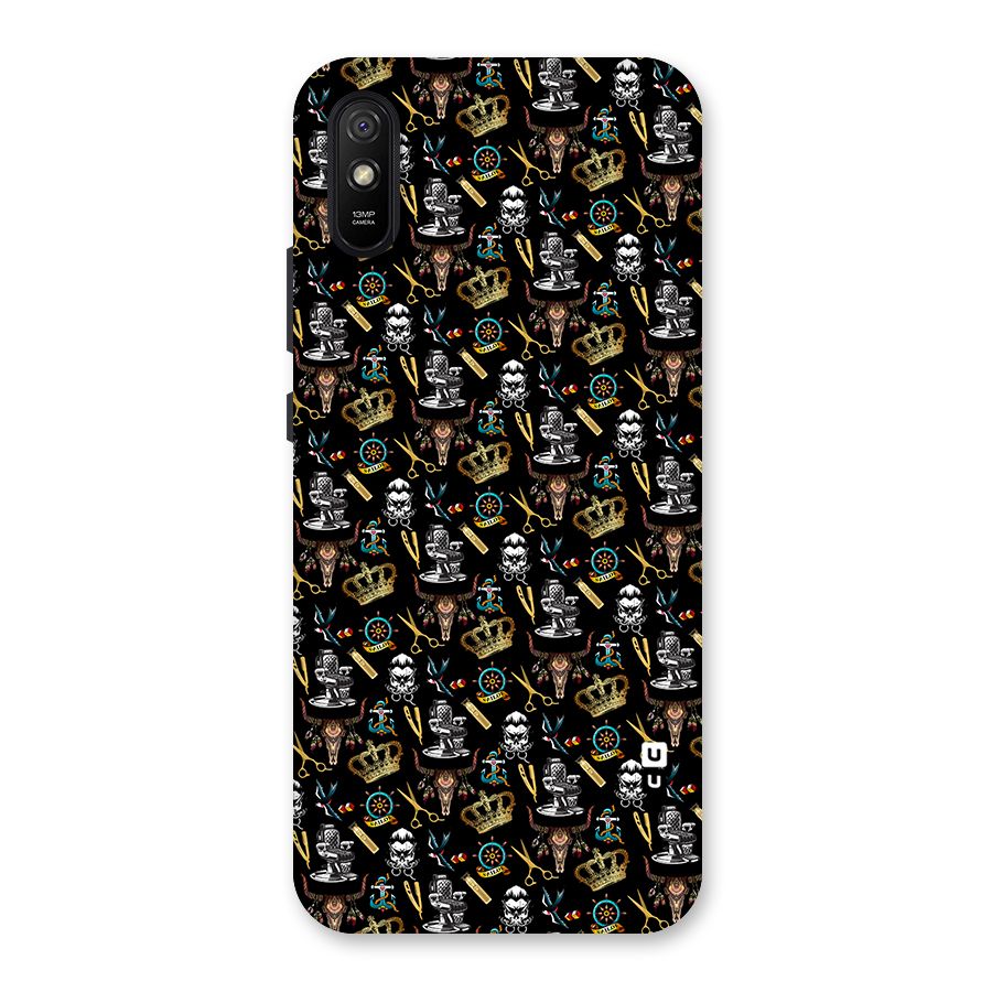 Cool Barber Pattern Back Case for Redmi 9A