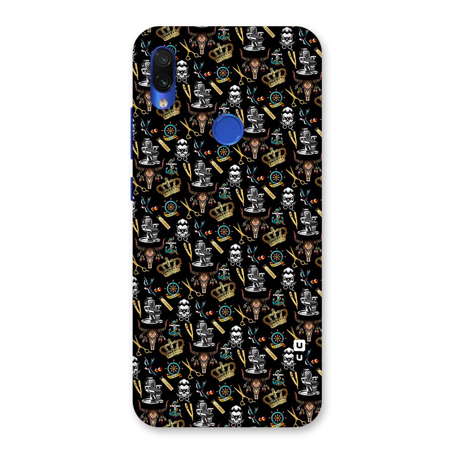 Cool Barber Pattern Back Case for Redmi Note 7S