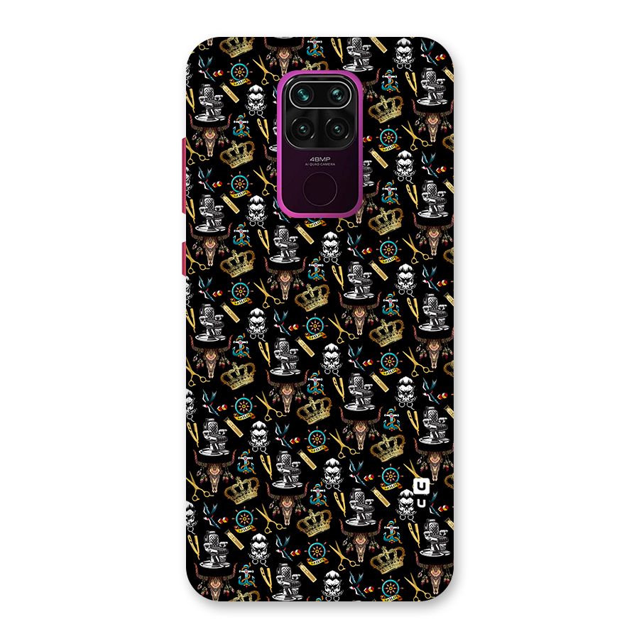 Cool Barber Pattern Back Case for Redmi Note 9