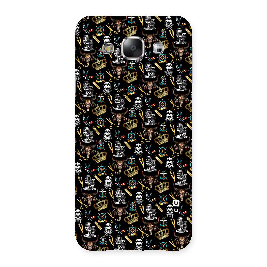 Cool Barber Pattern Back Case for Samsung Galaxy E5