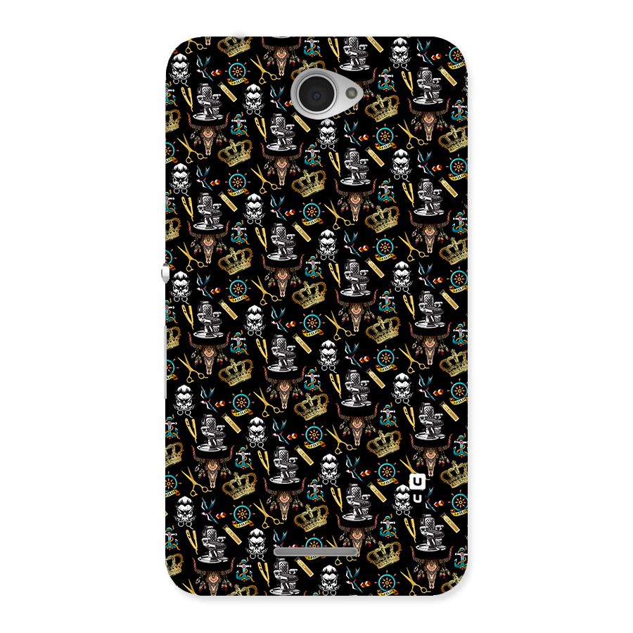 Cool Barber Pattern Back Case for Sony Xperia E4