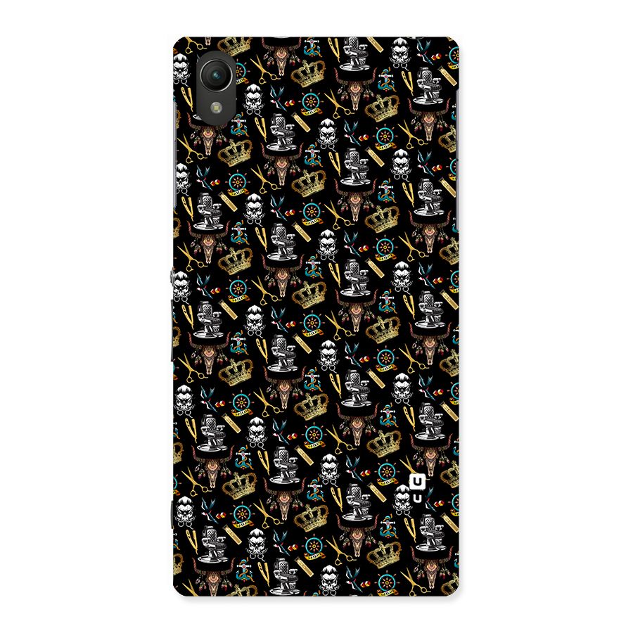 Cool Barber Pattern Back Case for Sony Xperia Z1