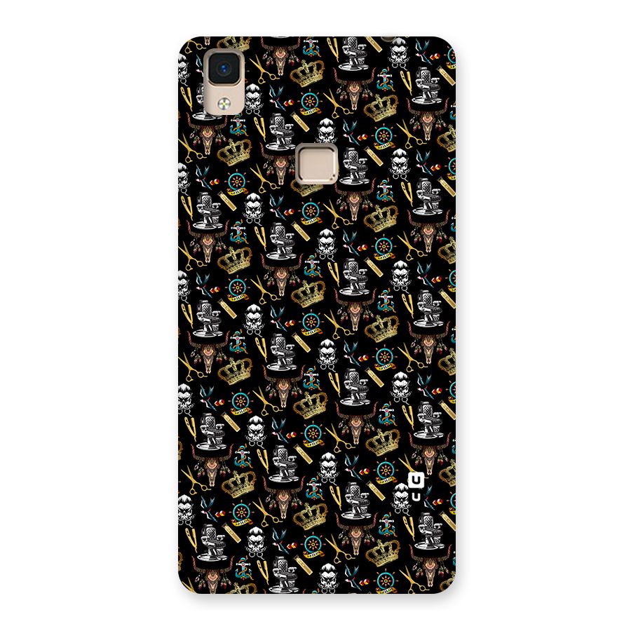 Cool Barber Pattern Back Case for V3 Max