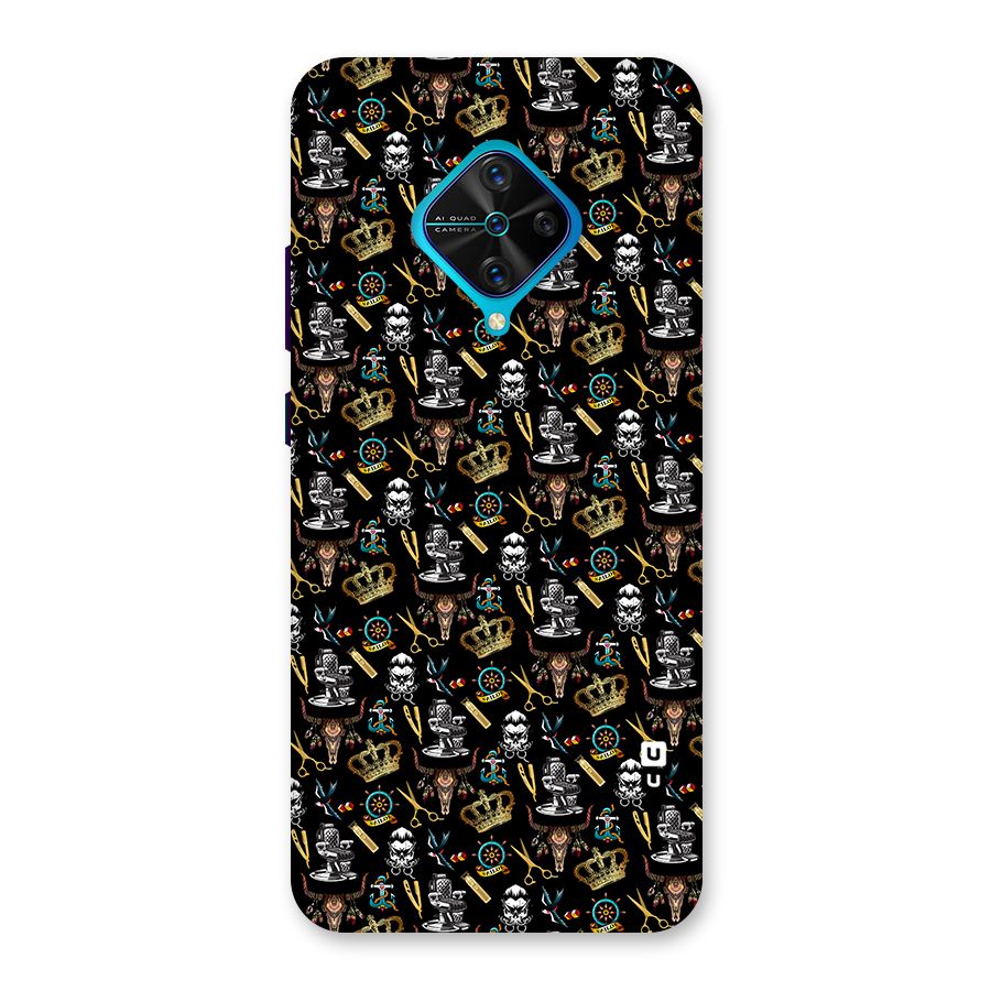 Cool Barber Pattern Back Case for Vivo S1 Pro
