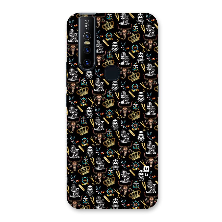 Cool Barber Pattern Back Case for Vivo V15