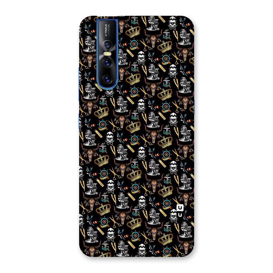 Cool Barber Pattern Back Case for Vivo V15 Pro