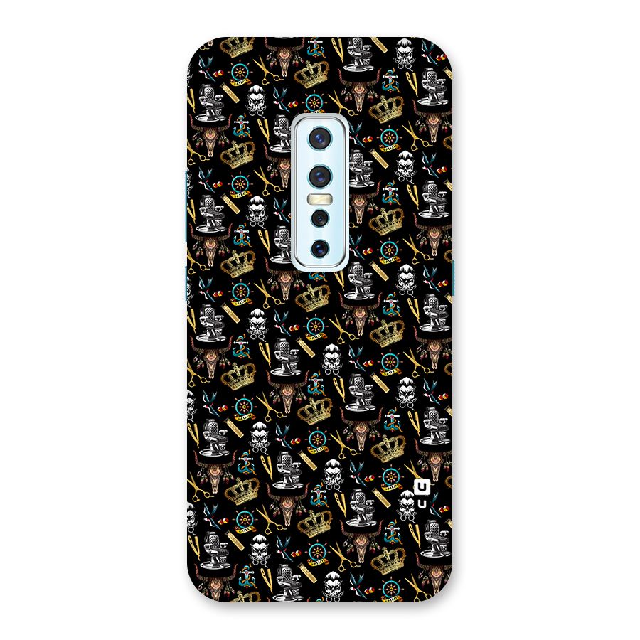 Cool Barber Pattern Back Case for Vivo V17 Pro
