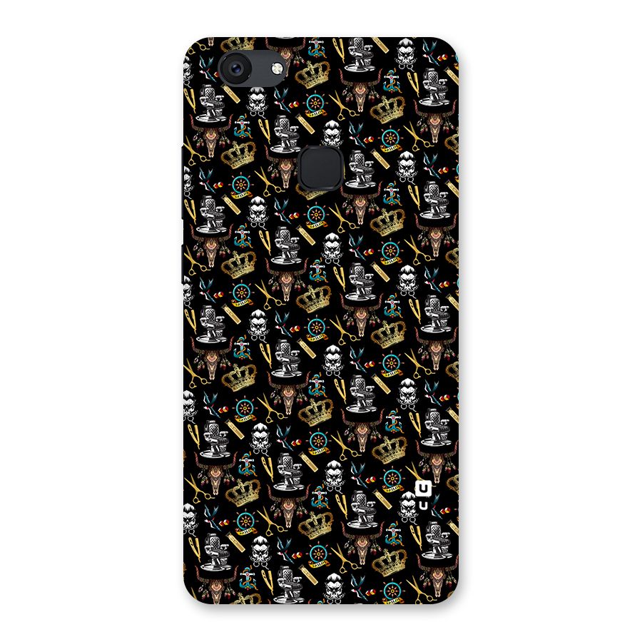 Cool Barber Pattern Back Case for Vivo V7 Plus