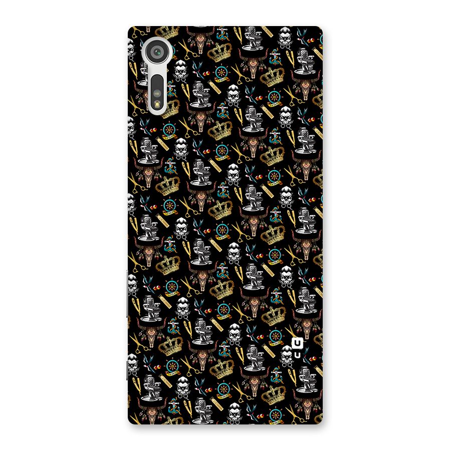 Cool Barber Pattern Back Case for Xperia XZ