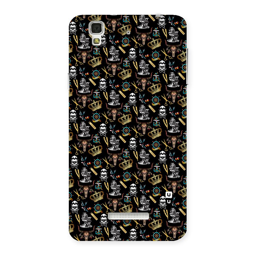 Cool Barber Pattern Back Case for Yu Yureka