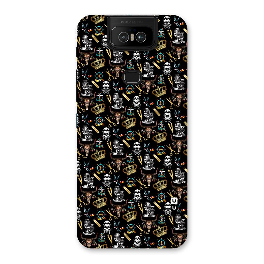 Cool Barber Pattern Back Case for Zenfone 6z