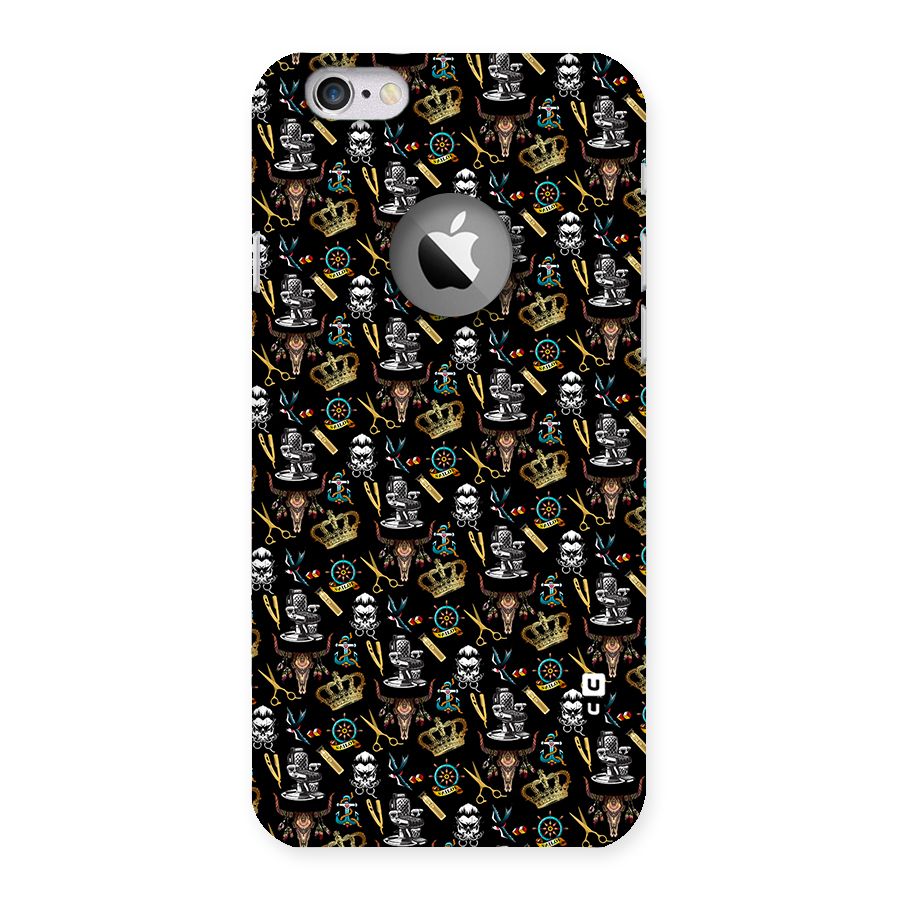 Cool Barber Pattern Back Case for iPhone 6 Logo Cut