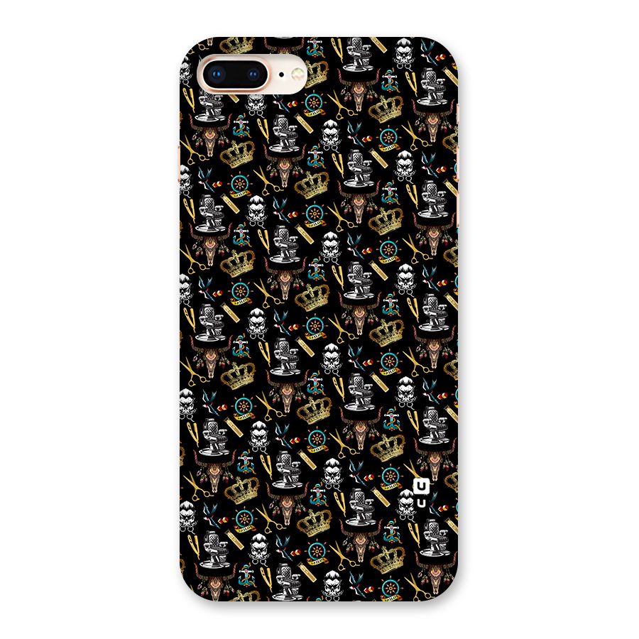 Cool Barber Pattern Back Case for iPhone 8 Plus