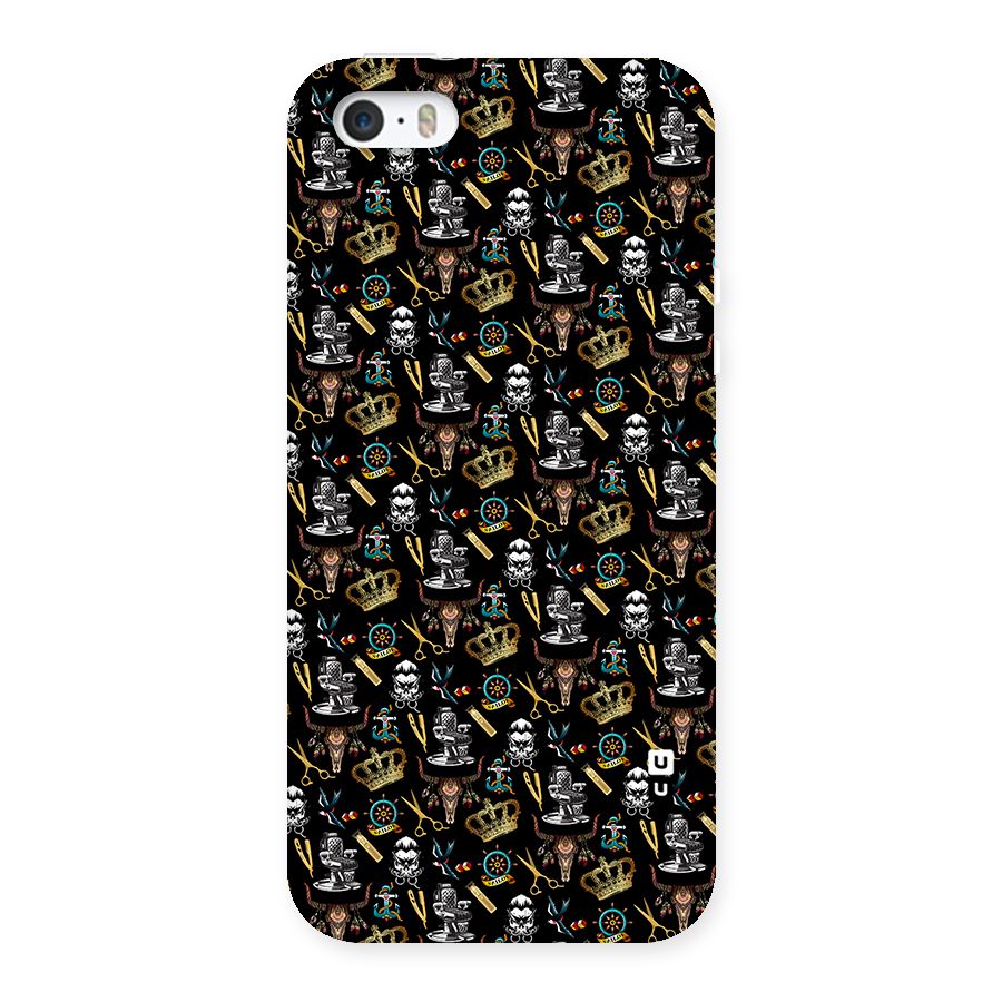 Cool Barber Pattern Back Case for iPhone SE