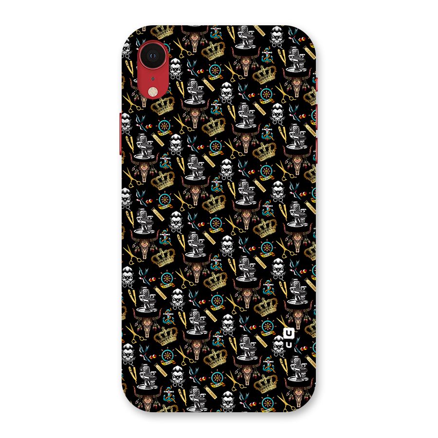 Cool Barber Pattern Back Case for iPhone XR