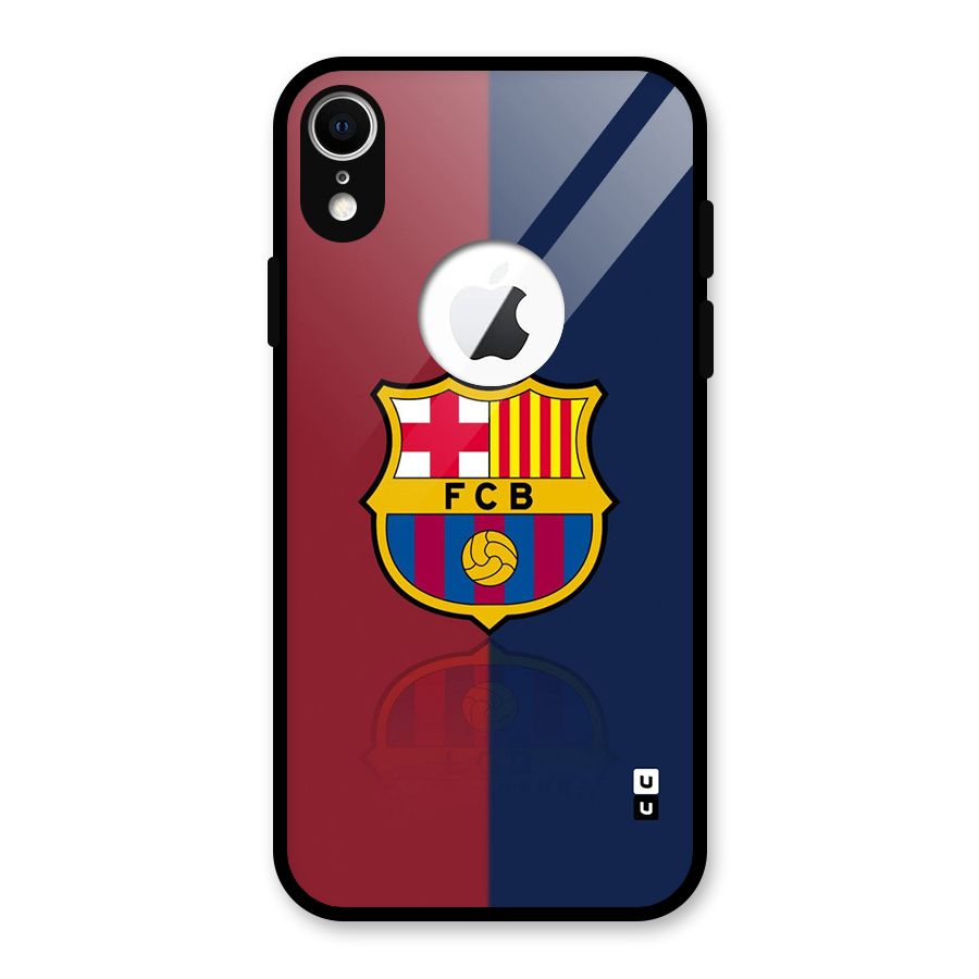 Cool Barcelona Glass Back Case for iPhone XR Logo Cut