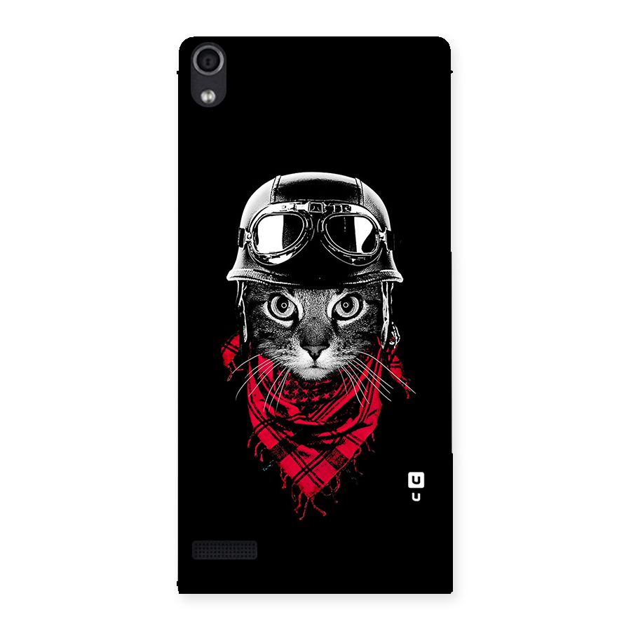 Cool Biker Cat Back Case for Ascend P6