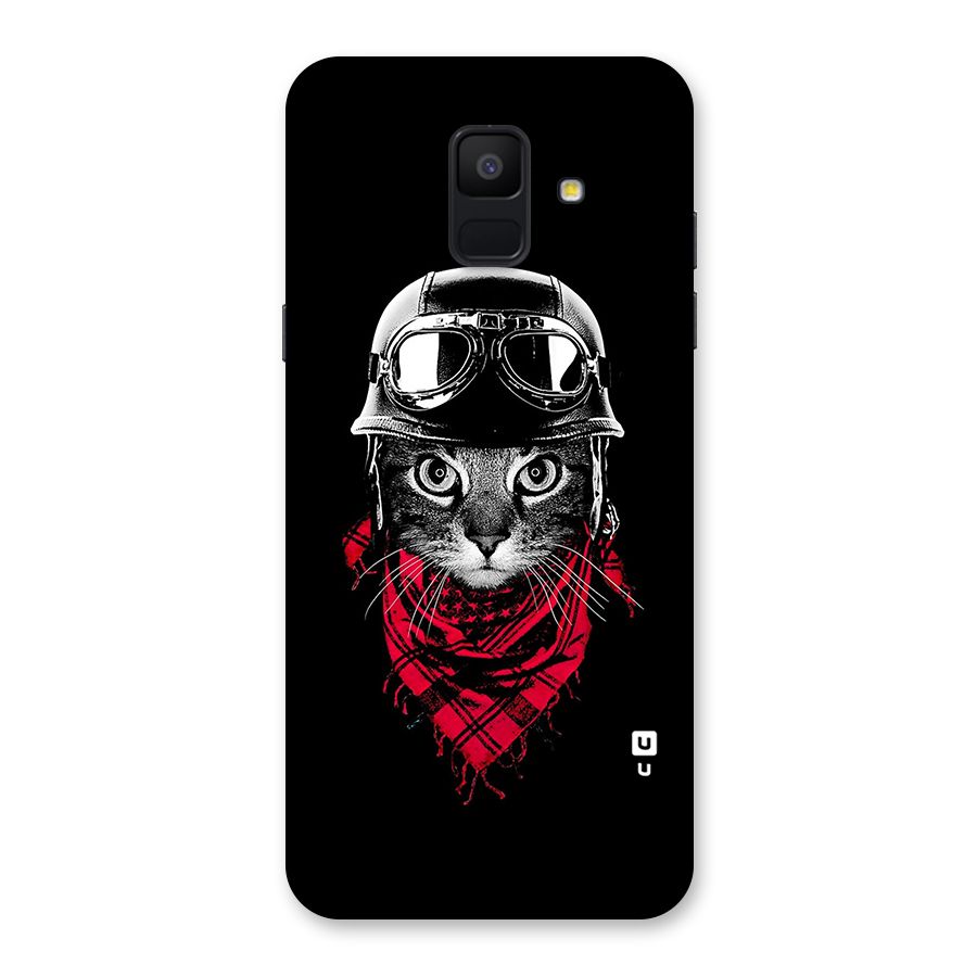 Cool Biker Cat Back Case for Galaxy A6 (2018)
