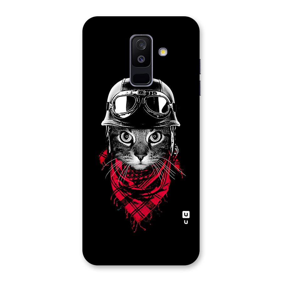 Cool Biker Cat Back Case for Galaxy A6 Plus